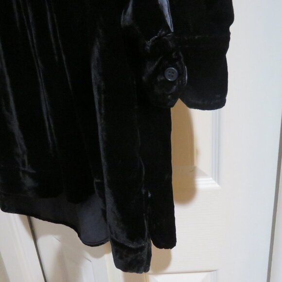 FREE PEOPLE X CP SHADES Jacey Velvet Mini Dress in Black Boho Minimalist Size S - Picture 7 of 13